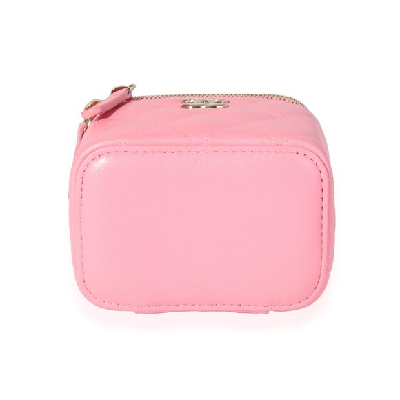 Chanel Light Pink Quilted Lambskin Mini Vanity with Chain - Picture 5 of 8
